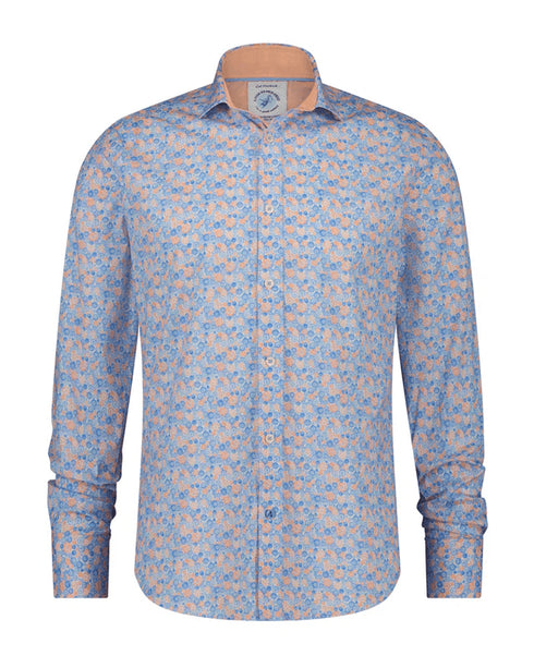 A Fish Named Fred Oranges Casual Shirt Blue/Orange